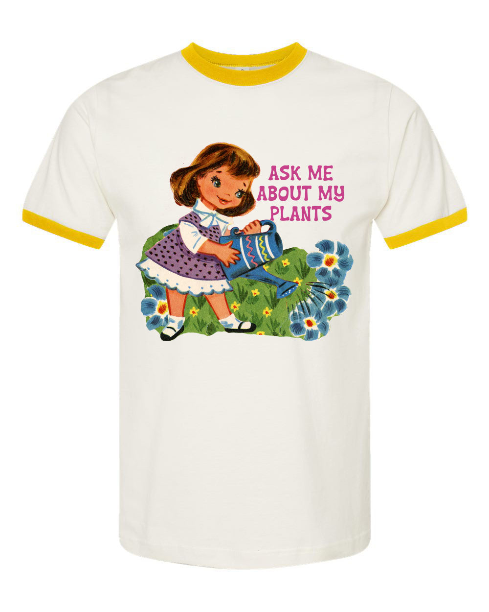 Ask Me About My Plants Unisex Ringer Tee