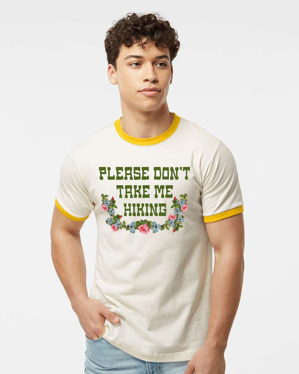 Don't Take Me Hiking Ringer Tee