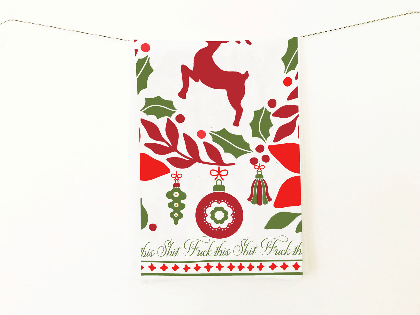 Fuck This Shit Christmas Kitchen Towel