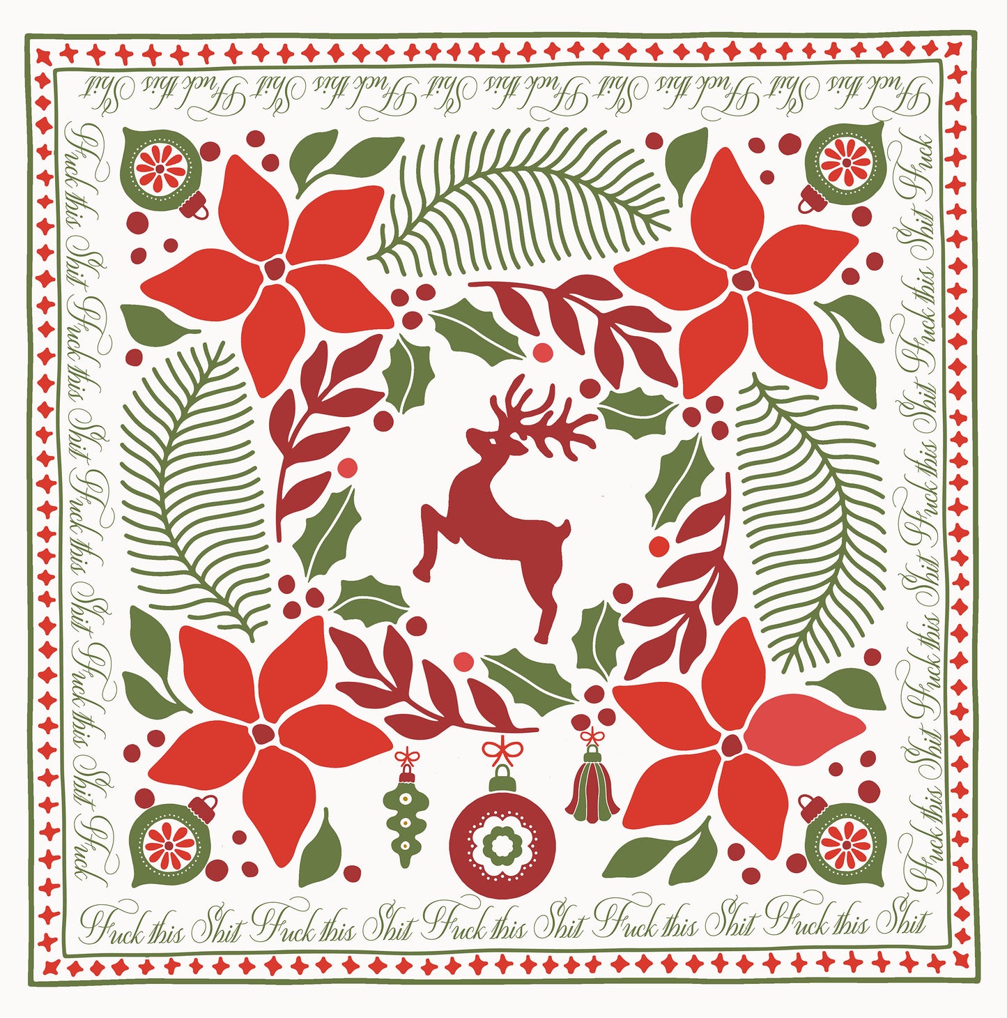 Fuck This Shit Christmas Kitchen Towel