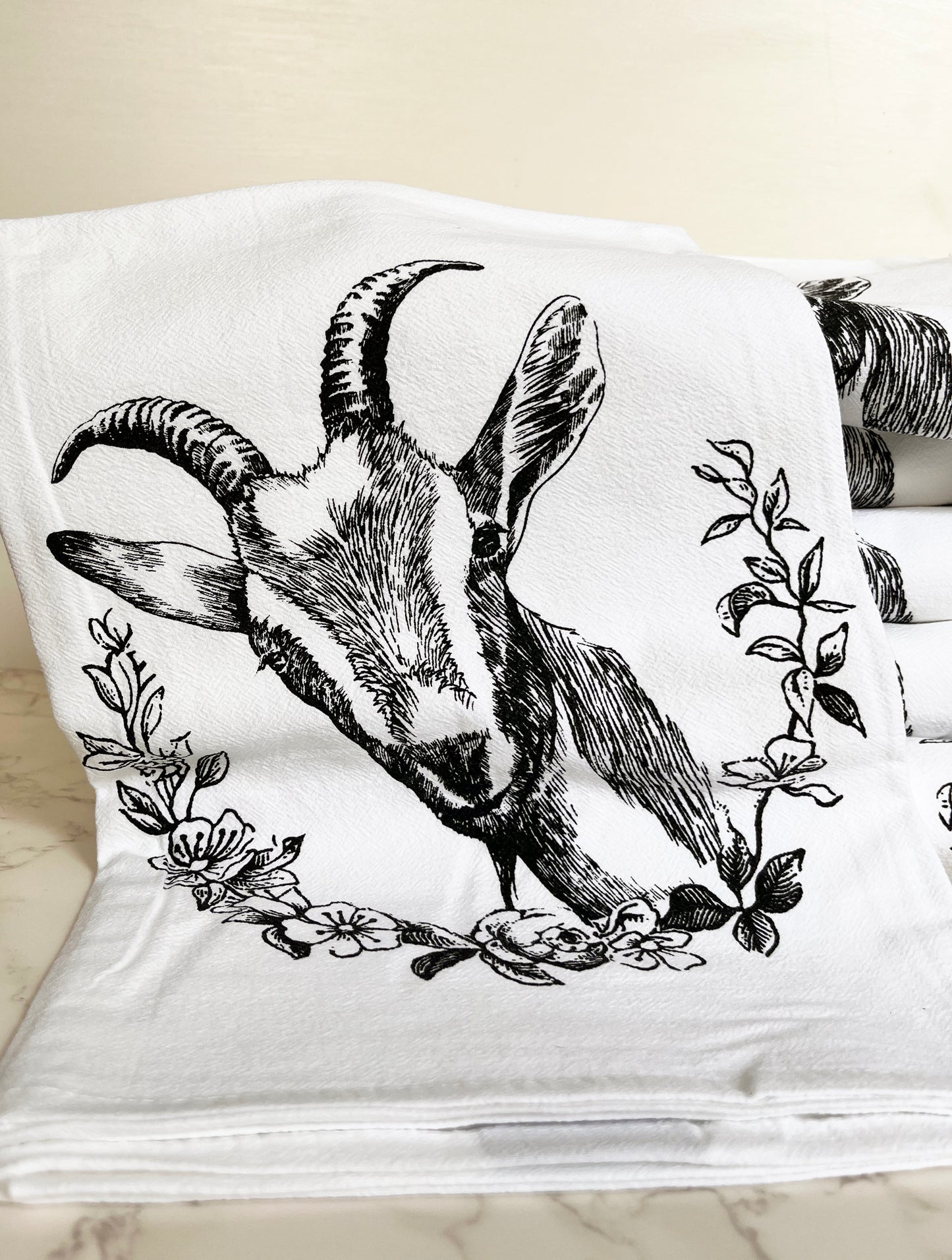 Goat Cotton Kitchen Towel