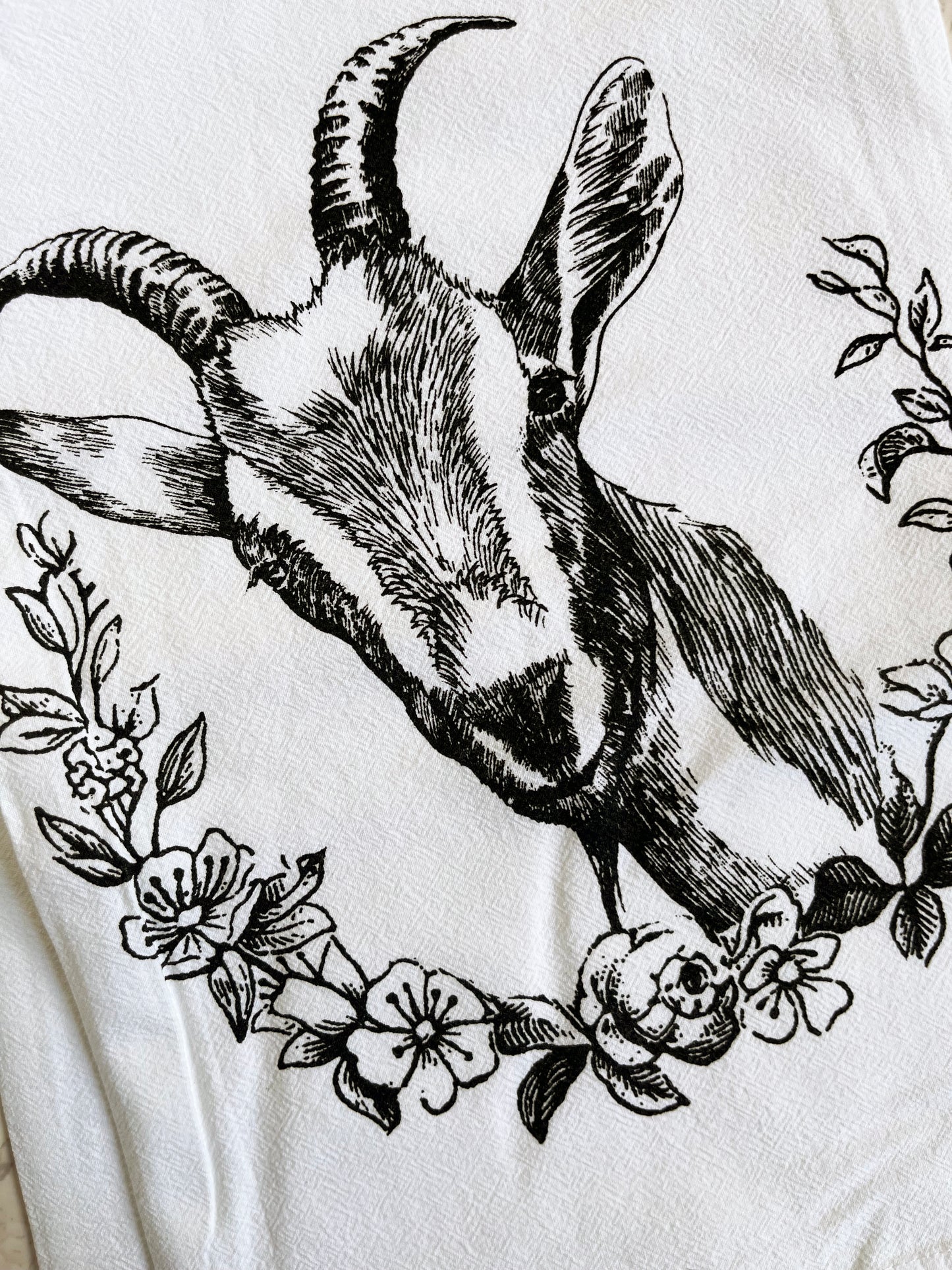 Goat Cotton Kitchen Towel