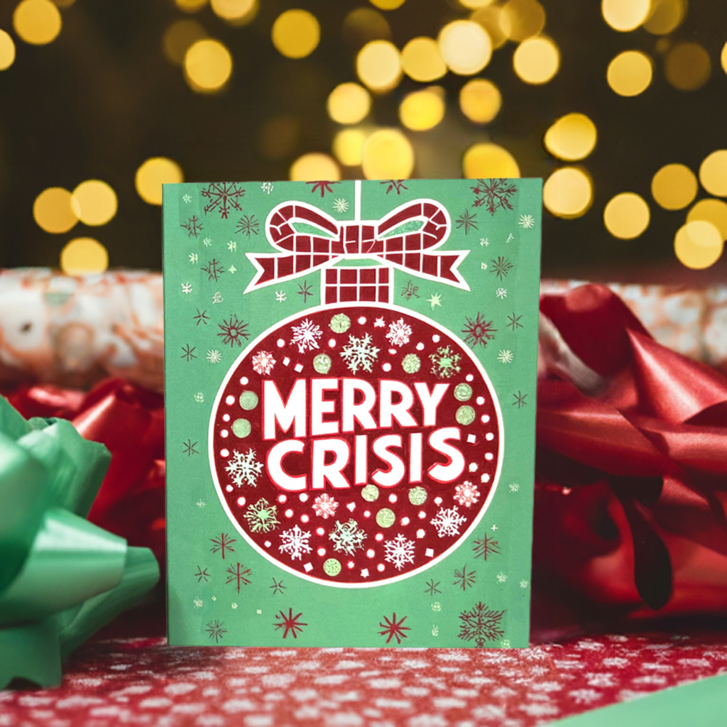 Merry Crisis Funny Christmas Card
