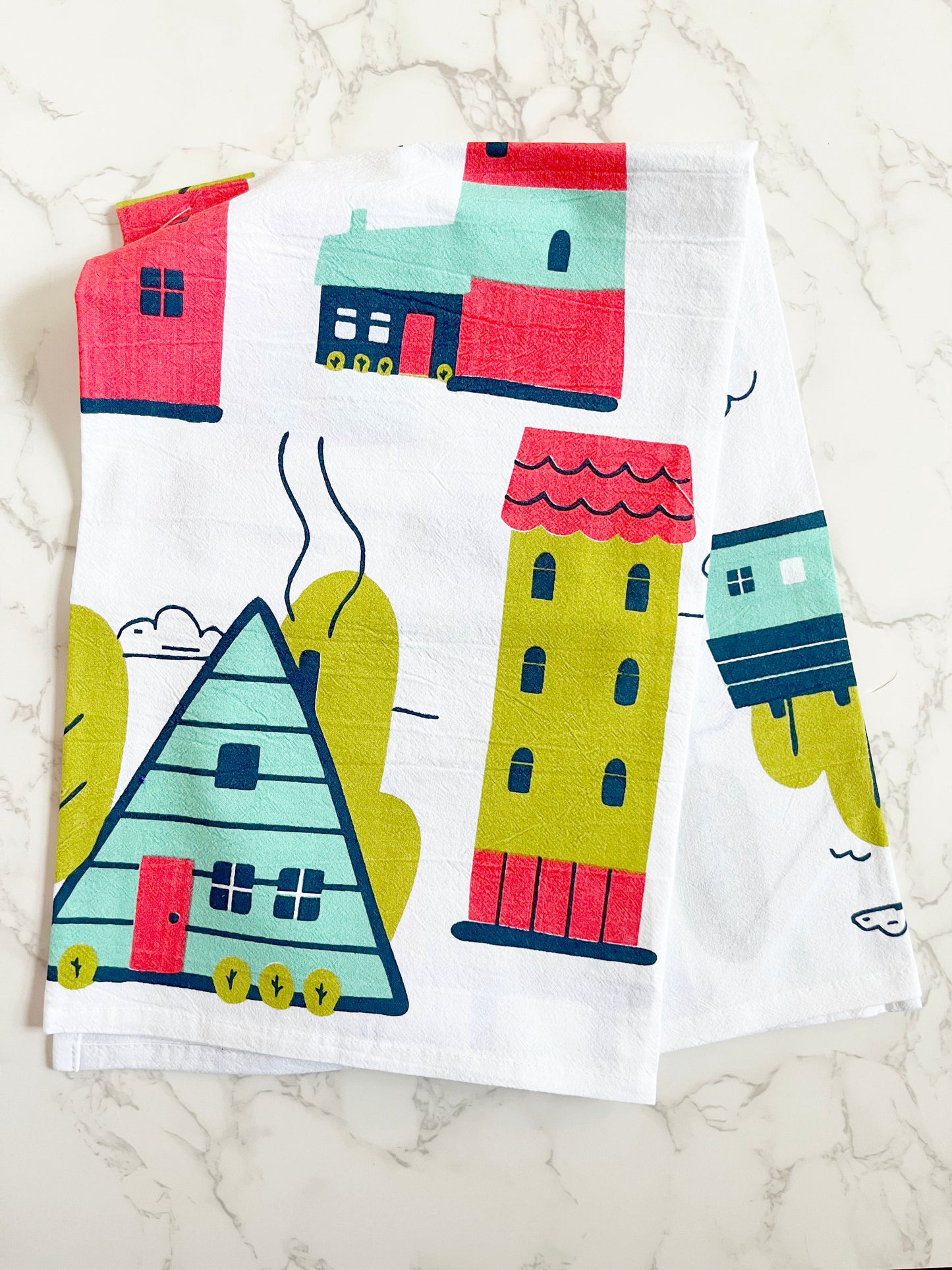 Houses Illustrated Kitchen Towel