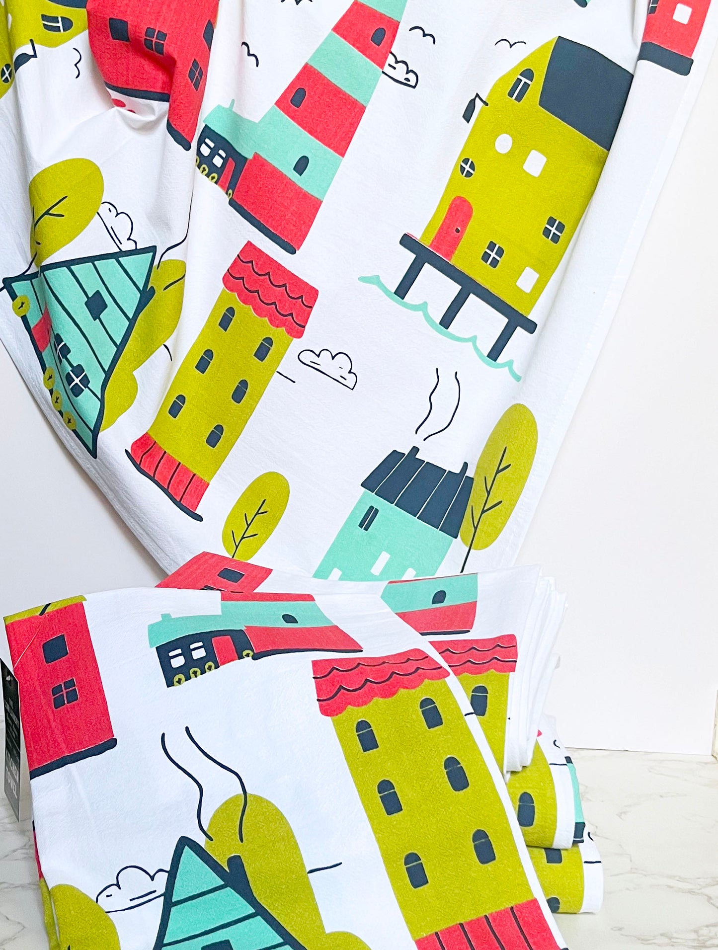 Houses Illustrated Kitchen Towel