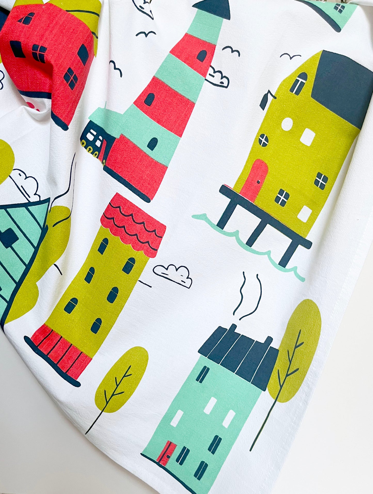 Houses Illustrated Kitchen Towel