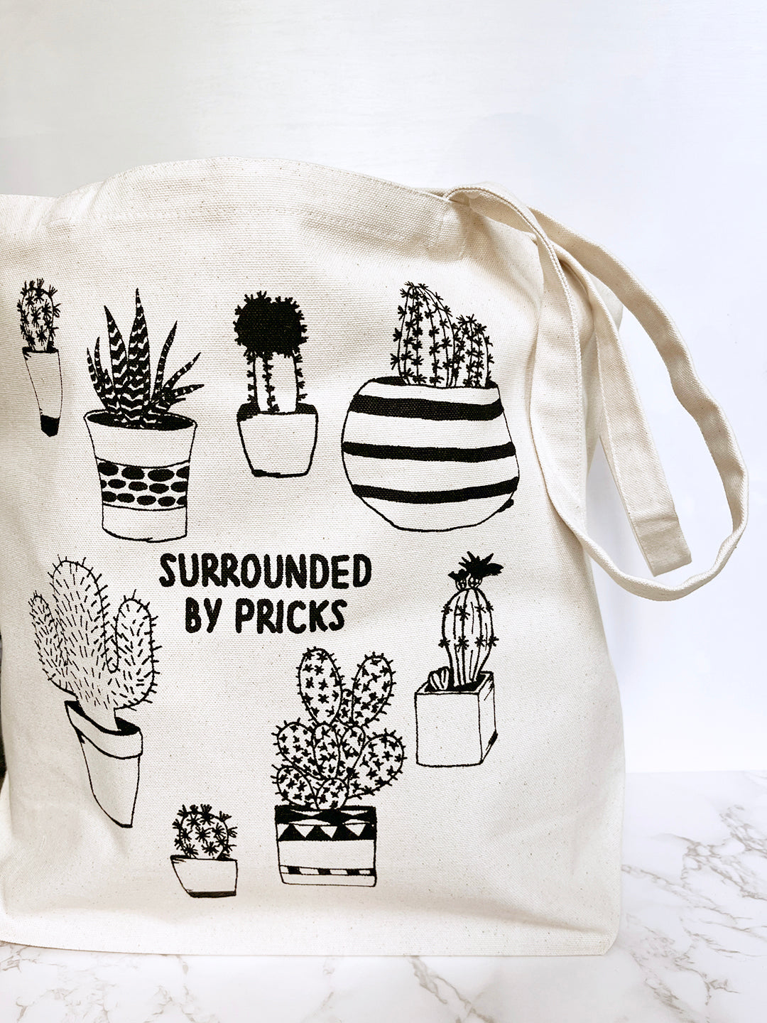 Surrounded by Pricks Farmers Market Tote