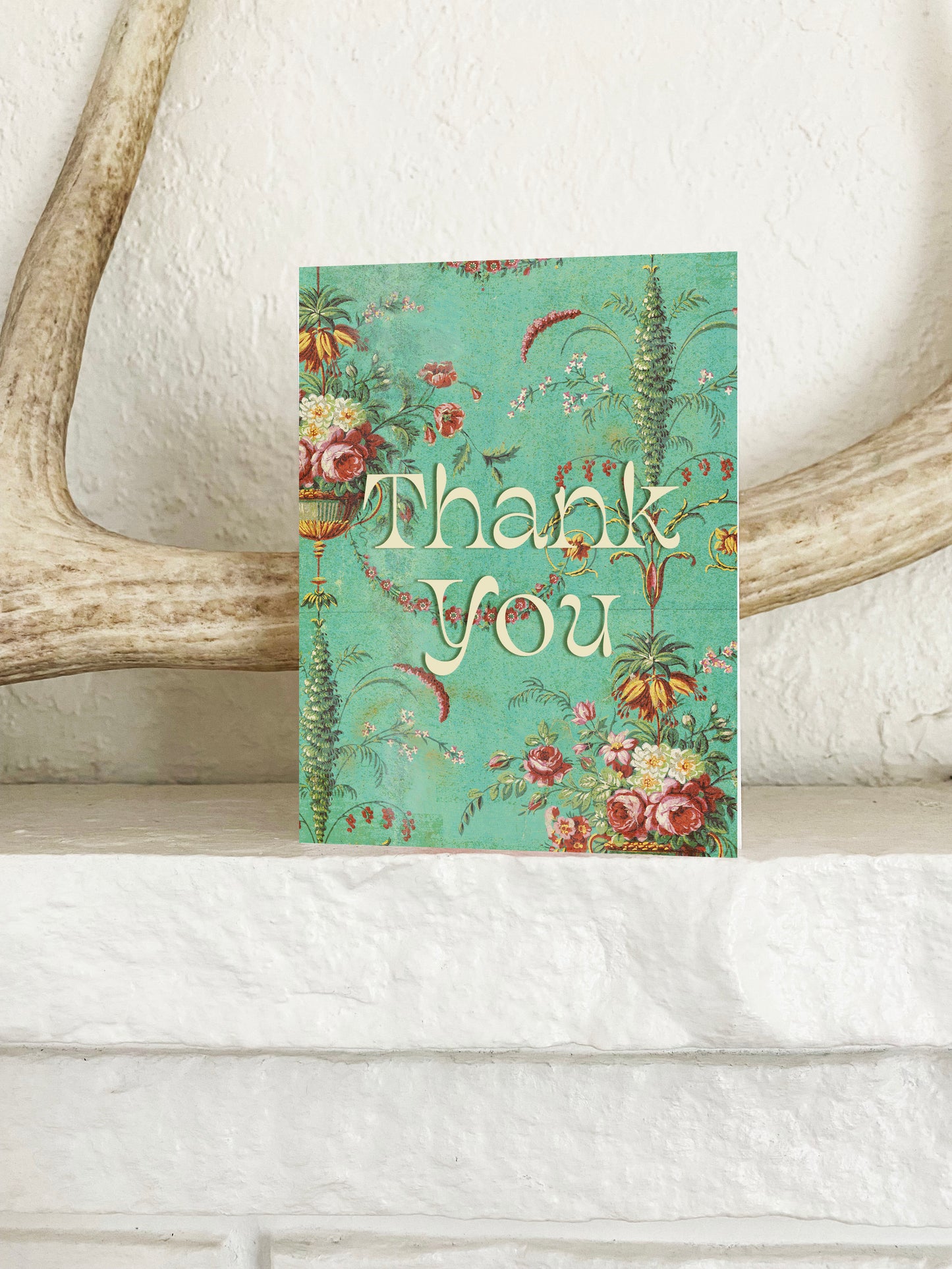 thank you card victorian style vintage look cards retro mint green pink flowers pretty wallpaper thankful card mothers day birthday