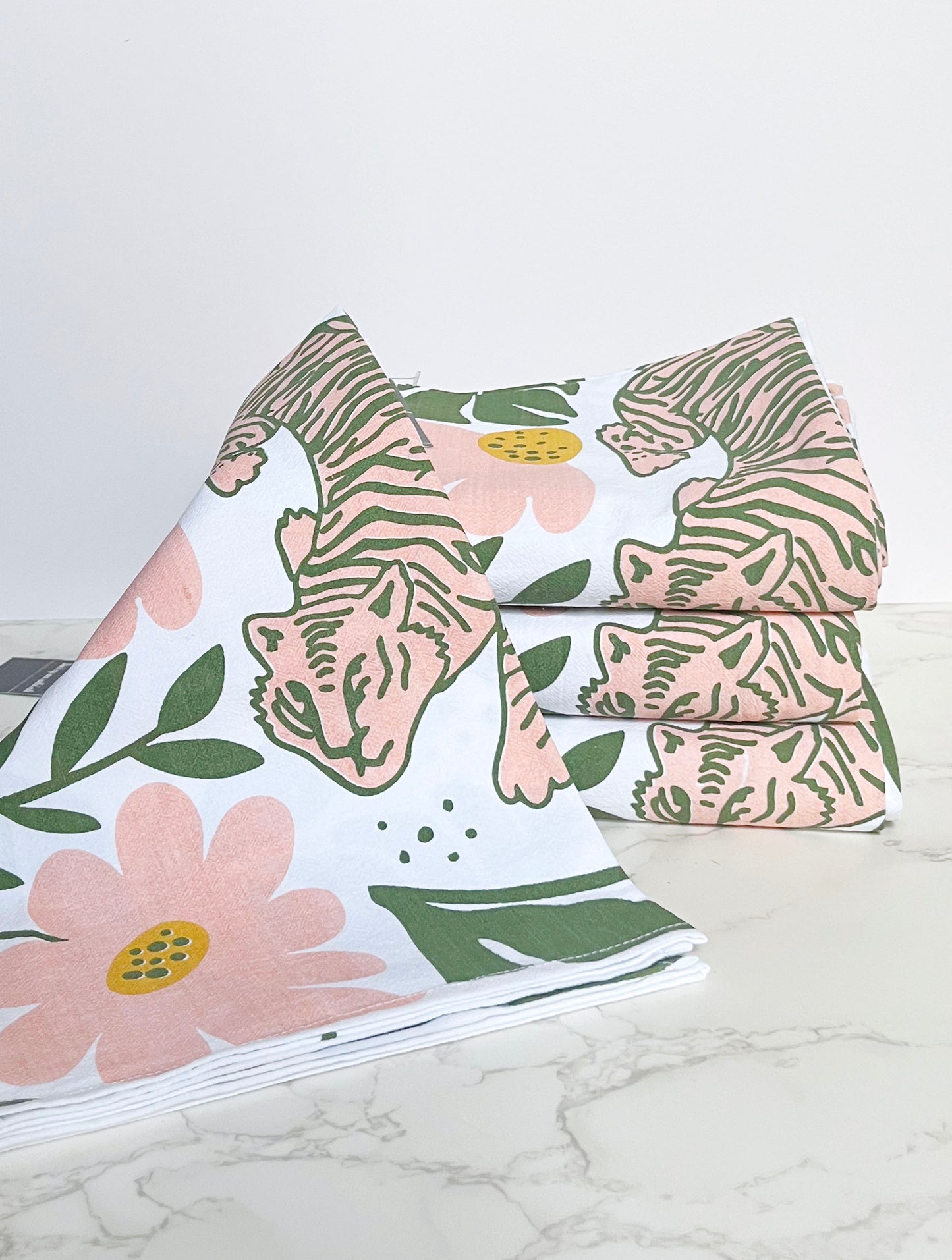 Tiger Modern Floral Tea Towel