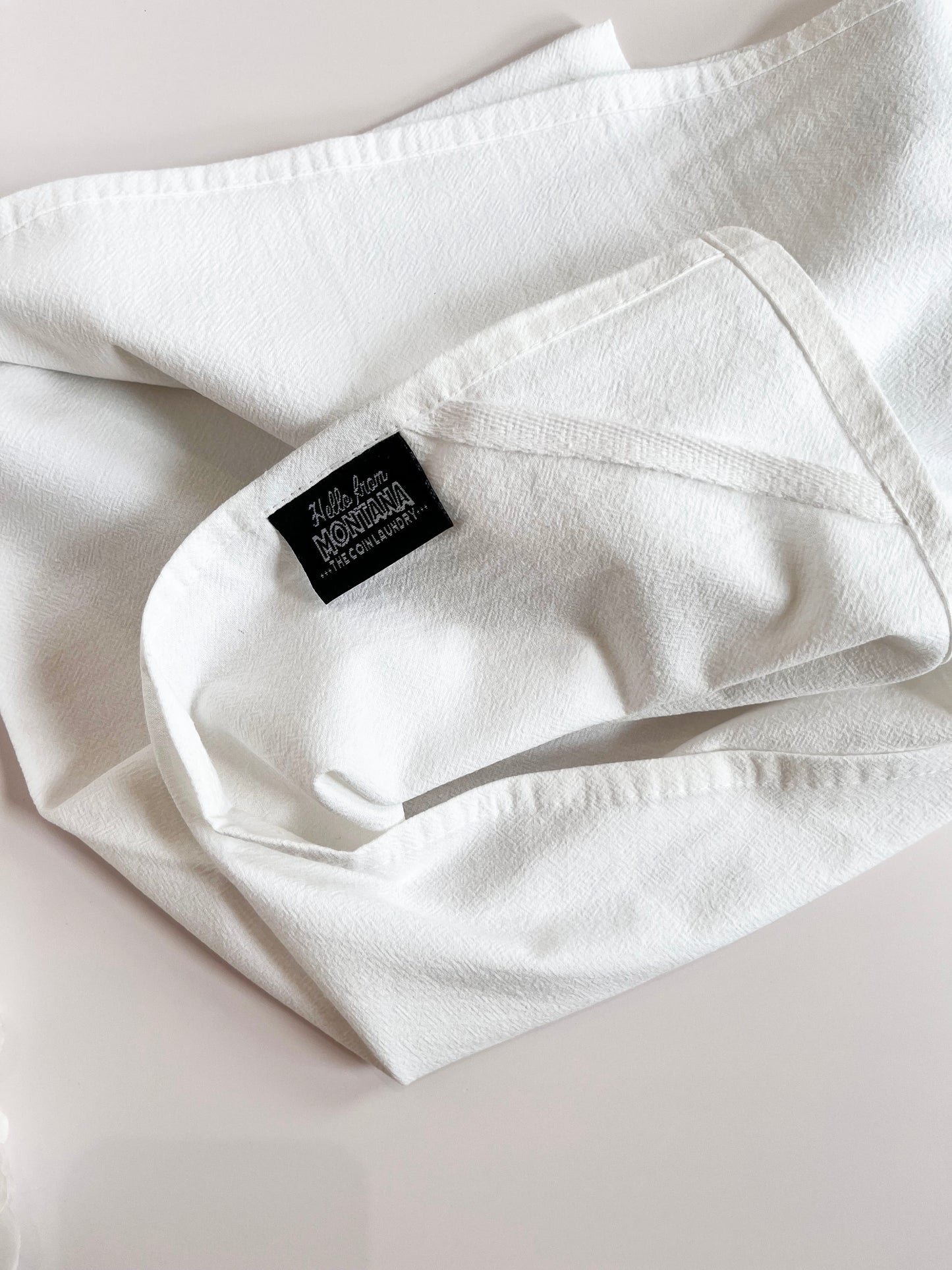 hand screen printed kitchen towel dish tea towel cotton cute coin laundry montana