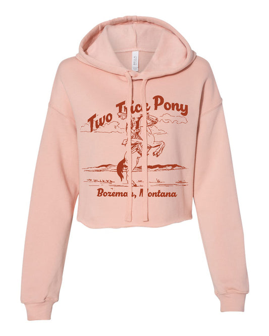 Two Trick Pony Crop Hoodie - Pink