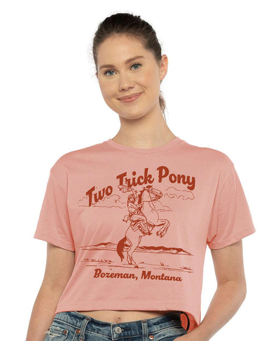 Two Trick Pony Crop Tee - Pink