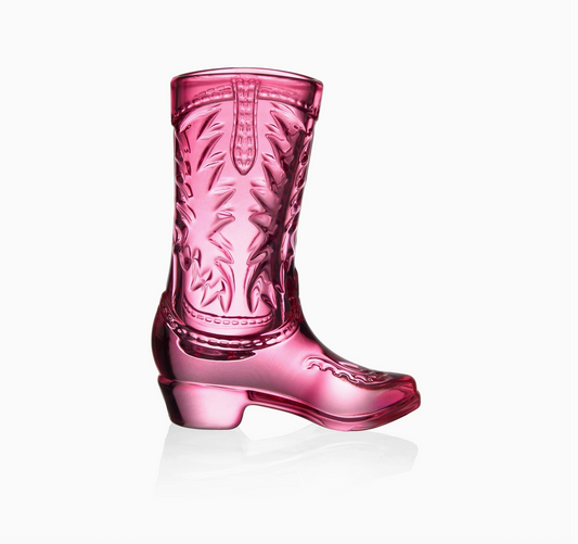 Cowboy Boot Crystal Shot Glasses - Pink or Clear