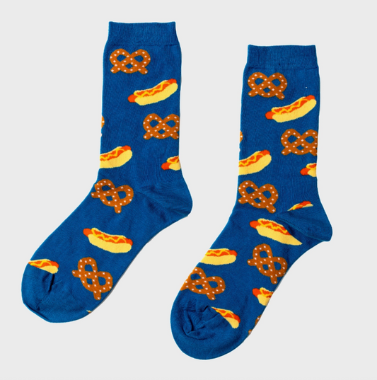 Pretzel and Hot Dogs Socks