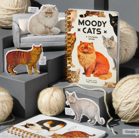 Moody Cats Sticker Book