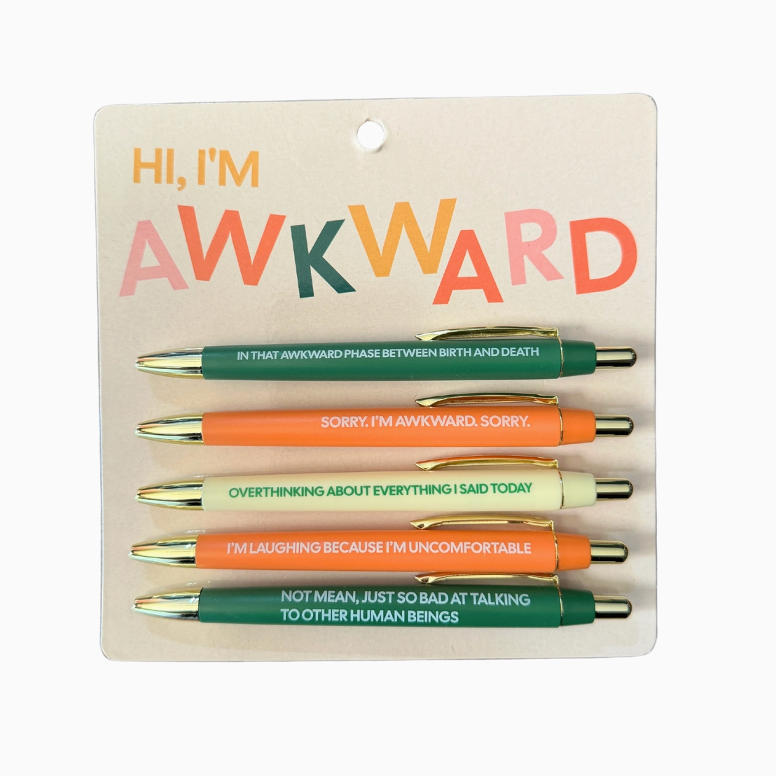 Awkward Funny Pen Set – The Coin Laundry Print Shop