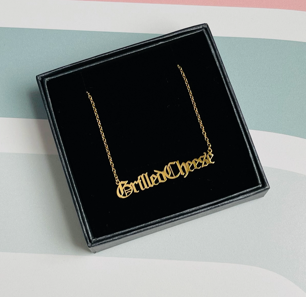 Grilled Cheese Necklace - Gold