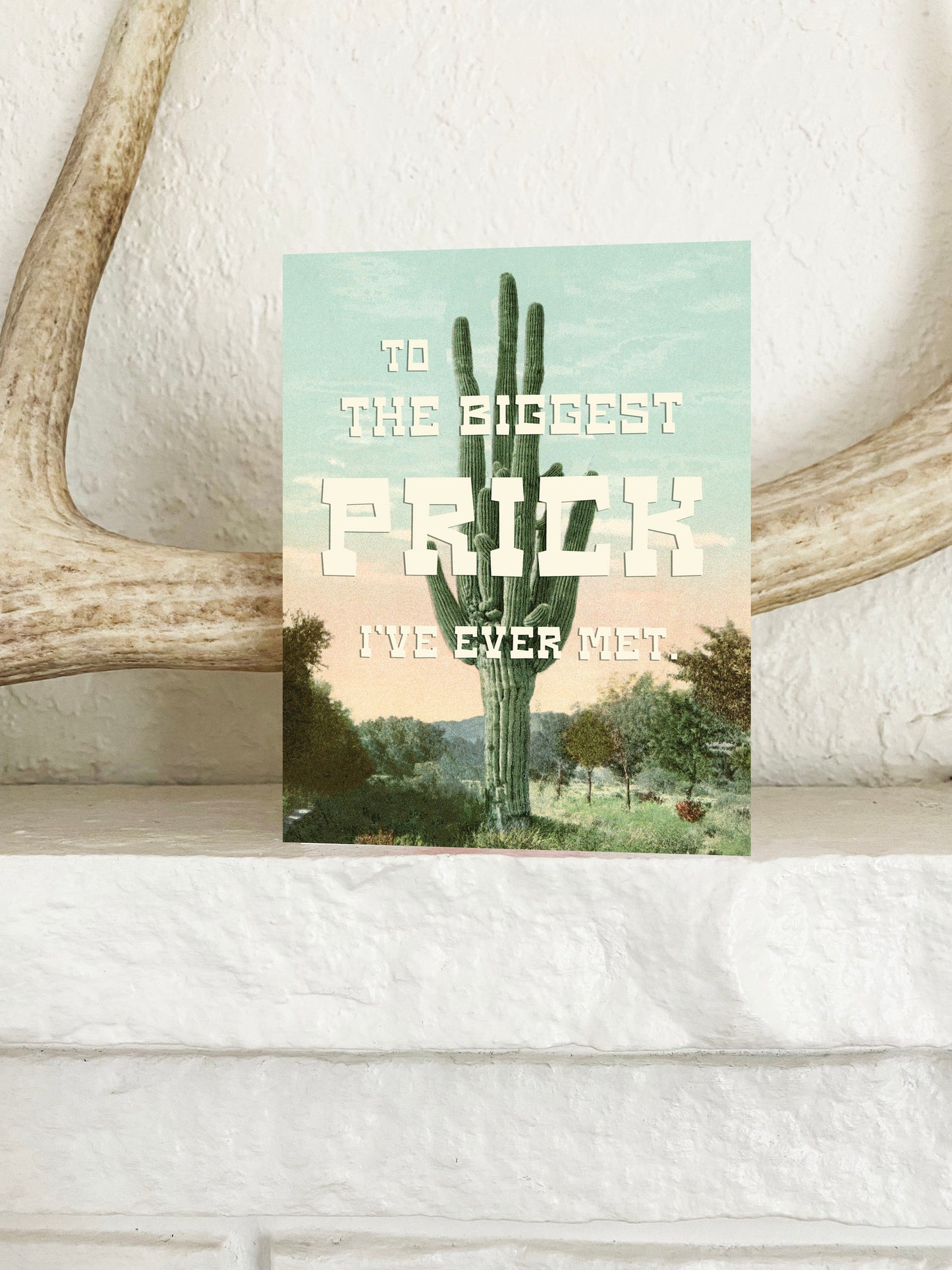 Biggest Prick Ever Funny Cactus Greeting Card