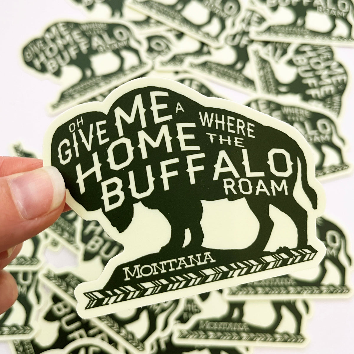 Buffalo Rv Sticker Where the Buffalo Roam Montana Sticker – Two Trick Pony Bozeman