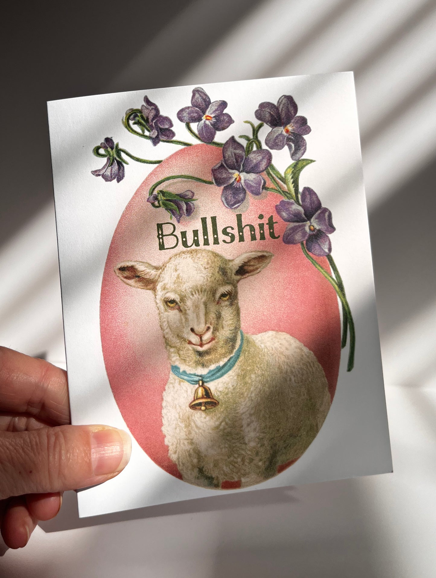 Bullshit Funny Lamb Card - Birthday Friendship Sympathy Encouragement Card
