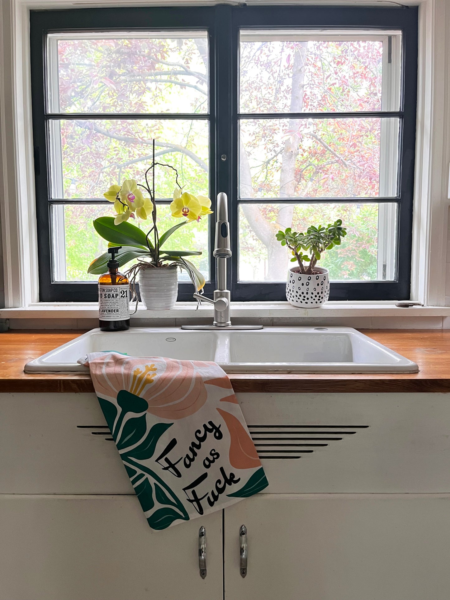 Fancy as Fuck Modern Abstract Floral Kitchen Towel