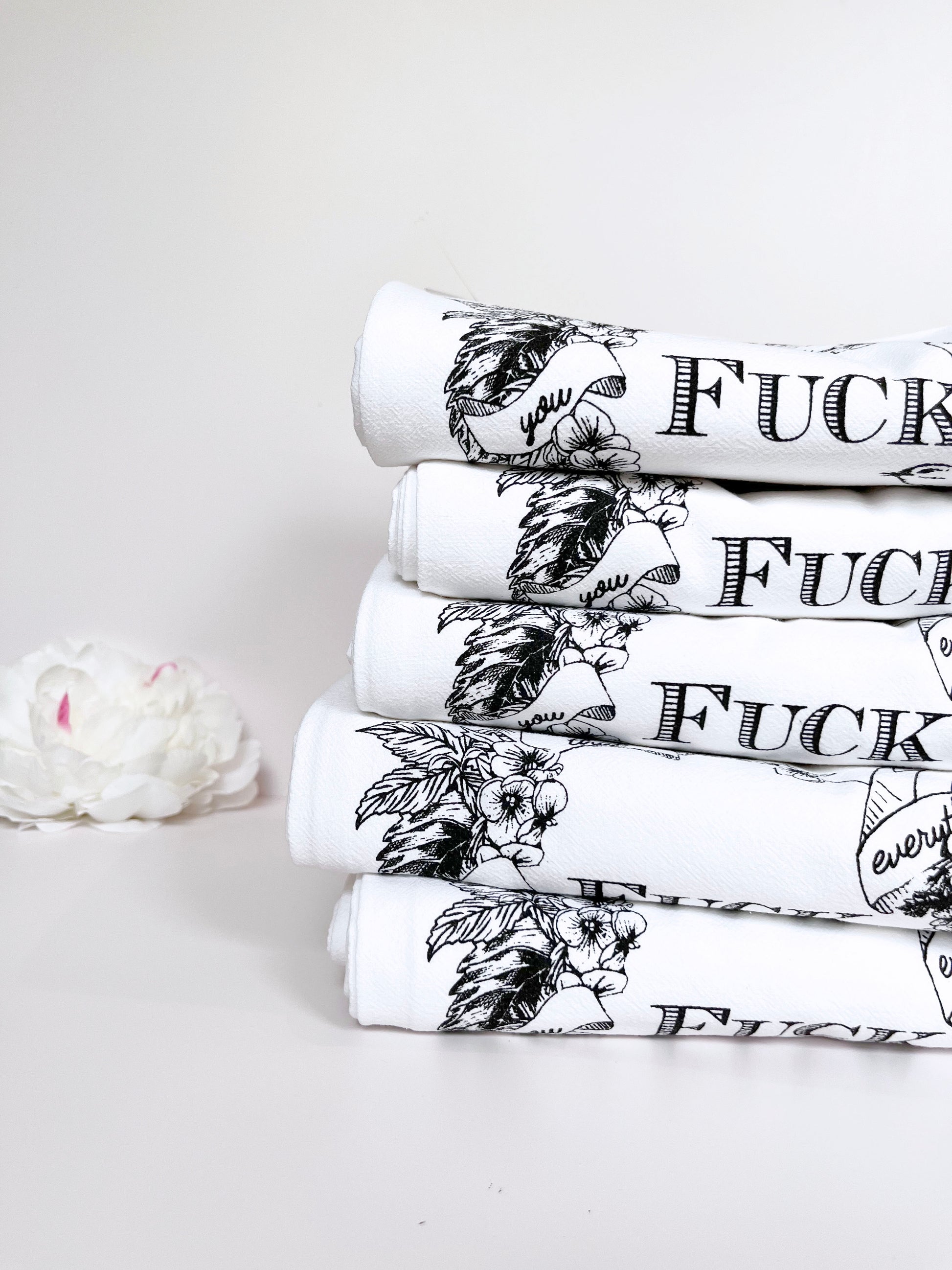 Fuck Everything Cotton Kitchen Towel – The Coin Laundry Print Shop