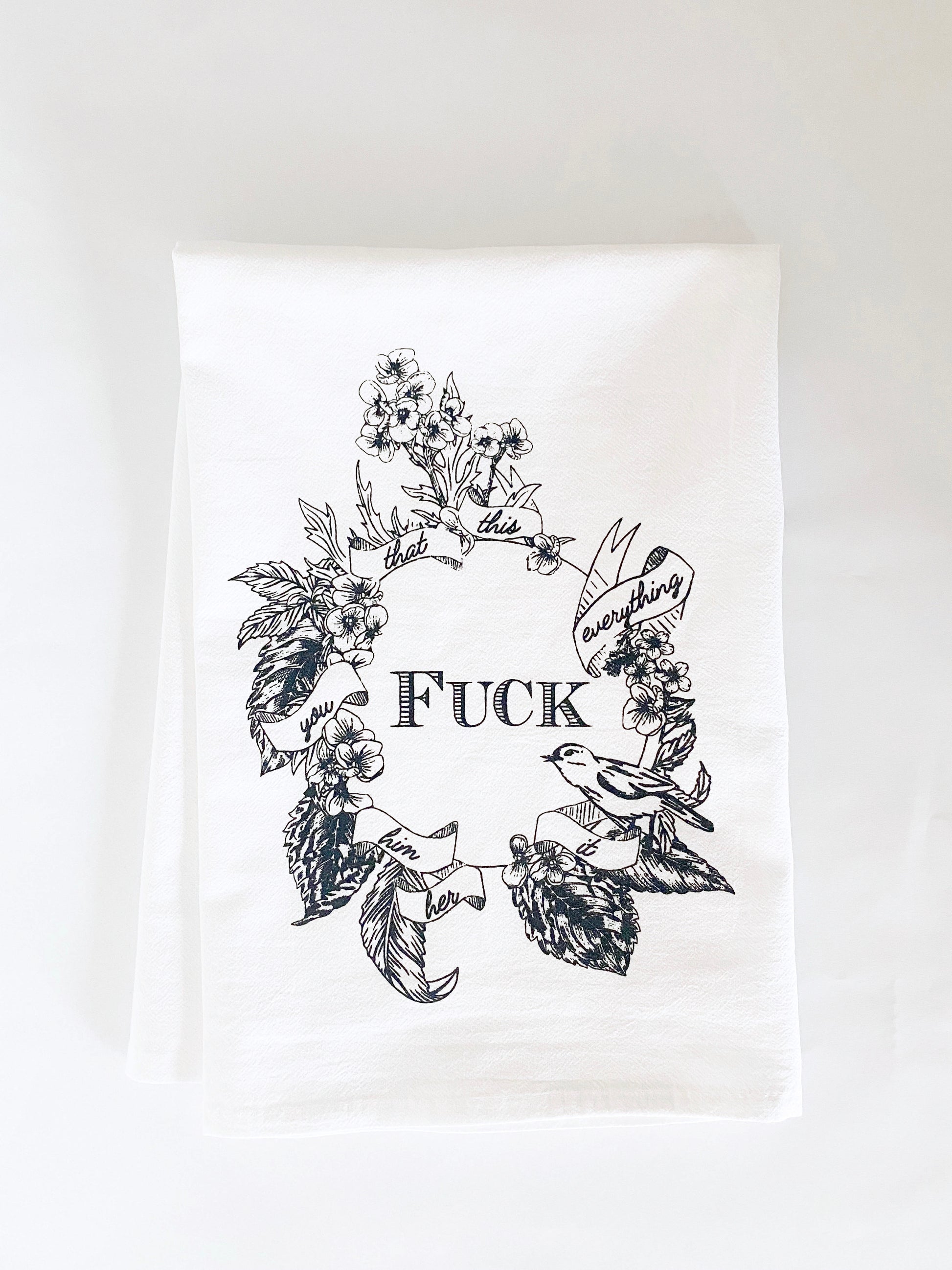 Fuck Everything Cotton Kitchen Towel – The Coin Laundry Print Shop