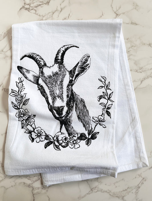 Goat Cotton Kitchen Towel