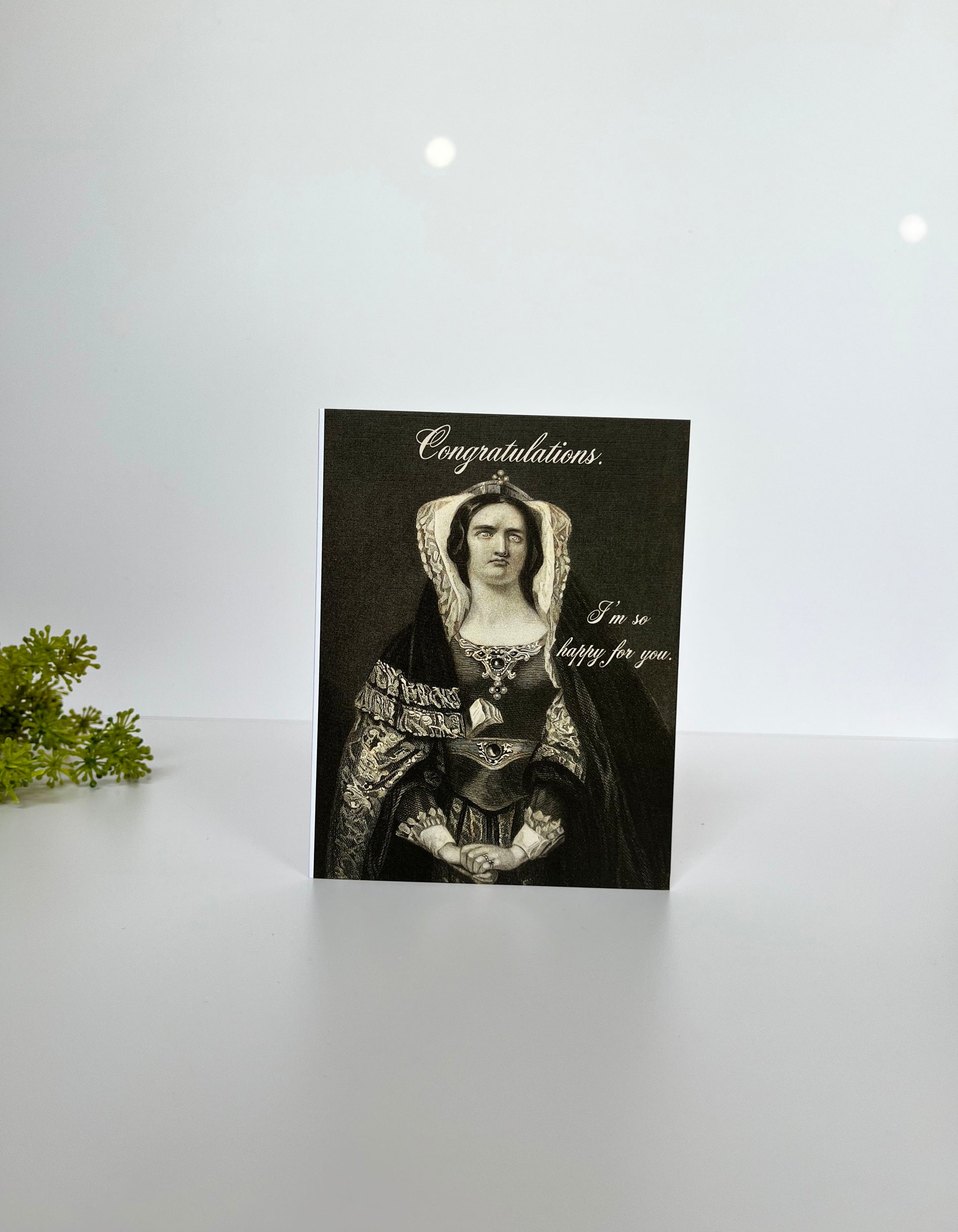 all occasion greeting note card sepia tone victorian woman funny graduation congrats promotion new baby engagement wedding moving goodbye silly resting bitch face queen hilarious snarky congratulations im so happy for you blank inside coin laundry 