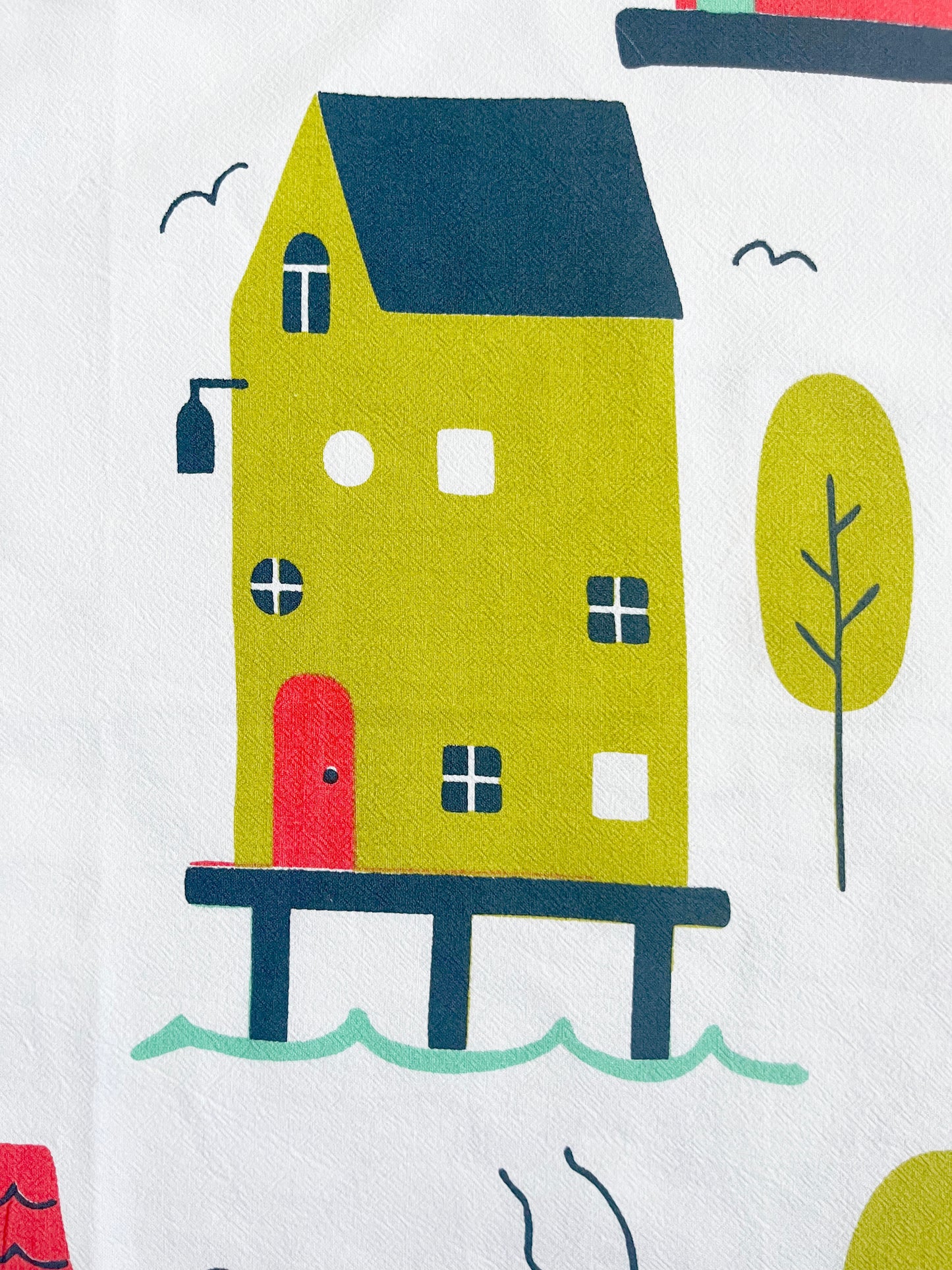 Houses Illustrated Kitchen Towel