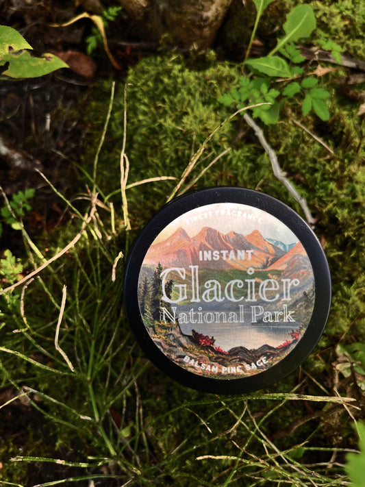 Instant Glacier National Park Scented Candle Tin