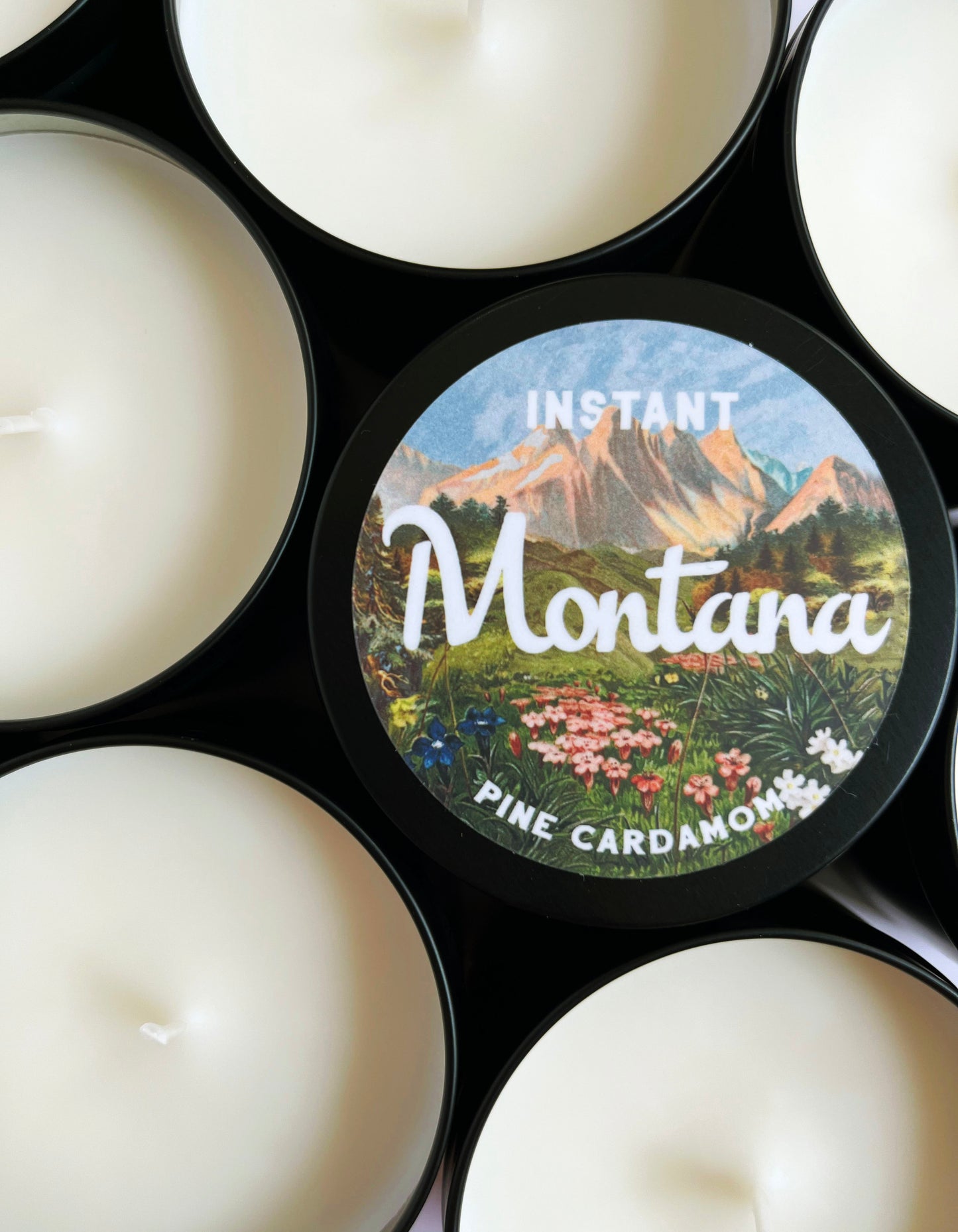 pine earthy candle woodsy fall scent winter mountains fresh travel tin candle black souvenir instant montana yellowstone coin laundry