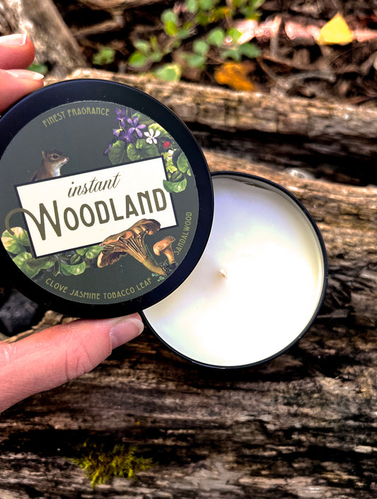 Instant Woodland Scented Candle Tin