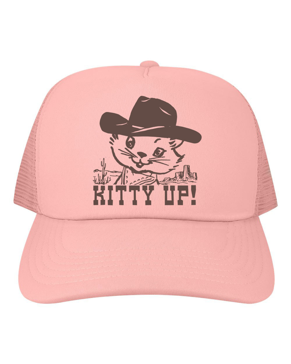 Kitty Up Mesh Back Baseball Hat - Pink