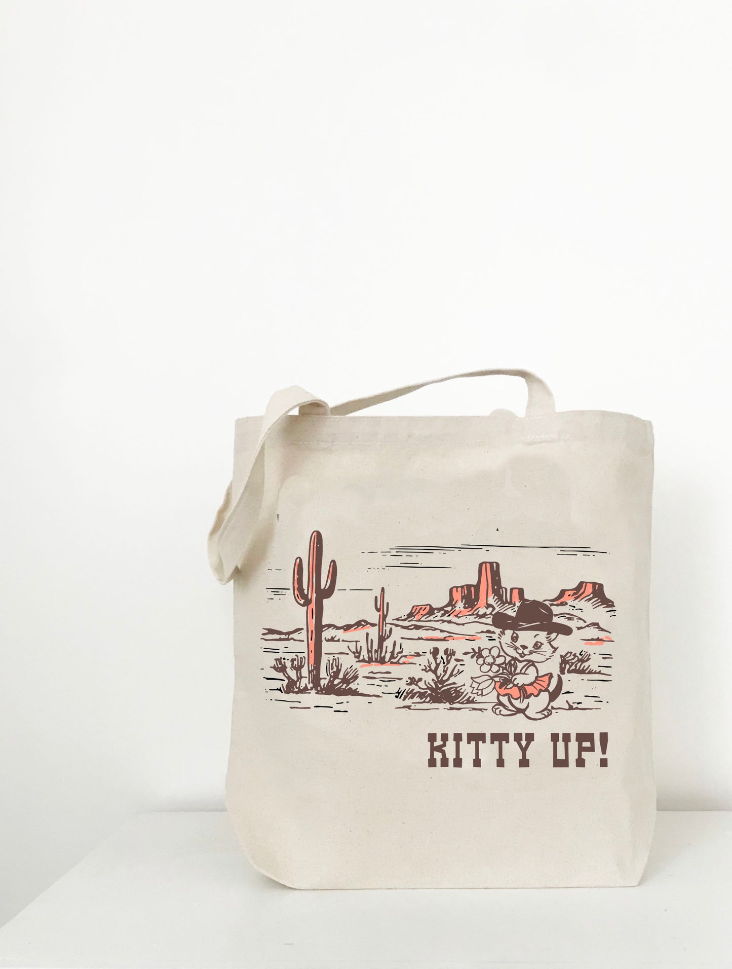 Kitty Up Cowgirl Cat Tote Bag