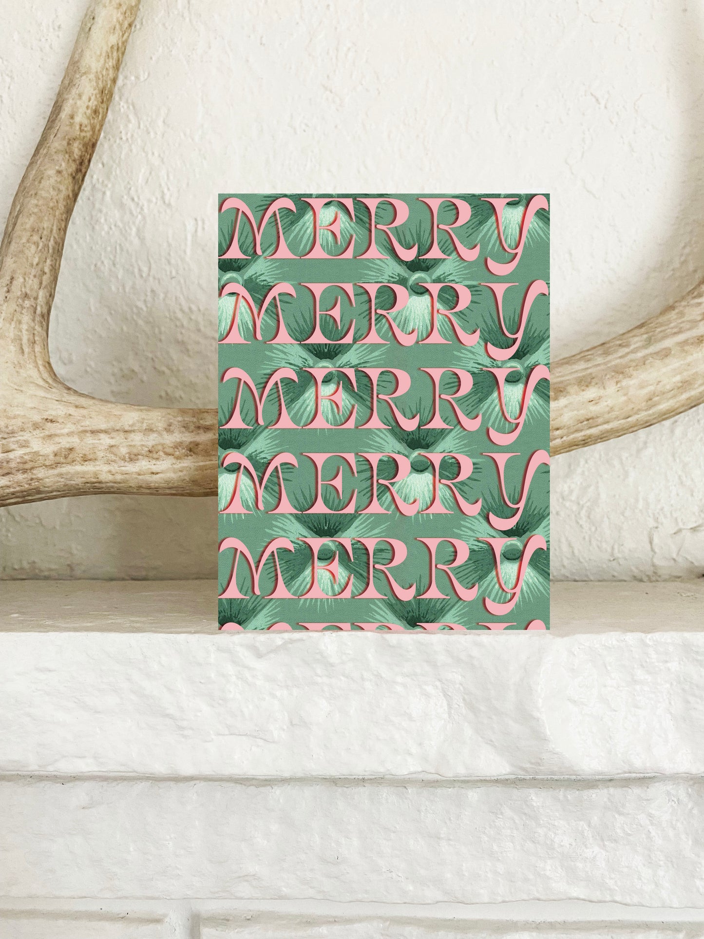Merry Merry Midcentury Style Christmas Card
