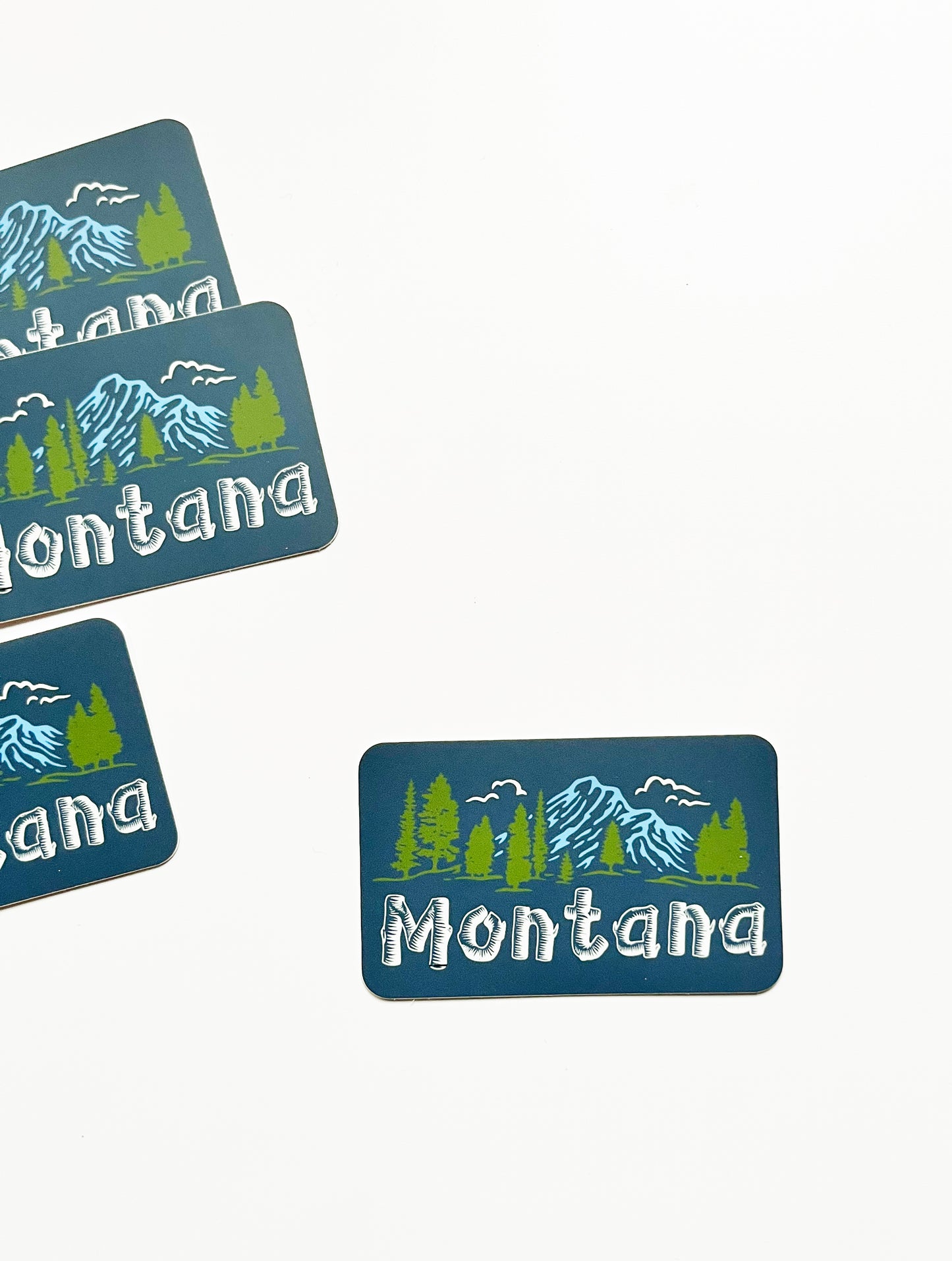 Montana Log Letter Sticker