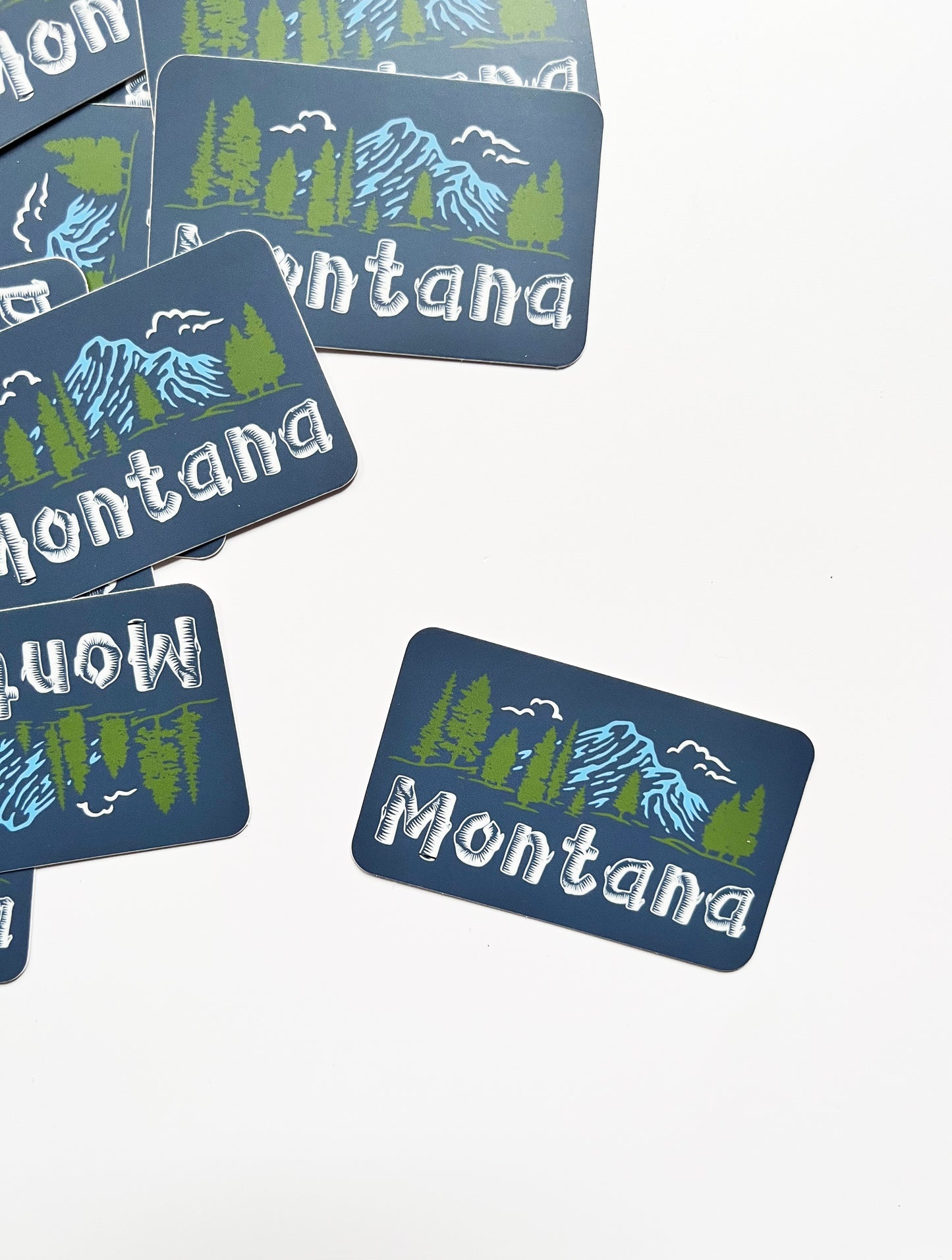 Montana Log Letter Sticker