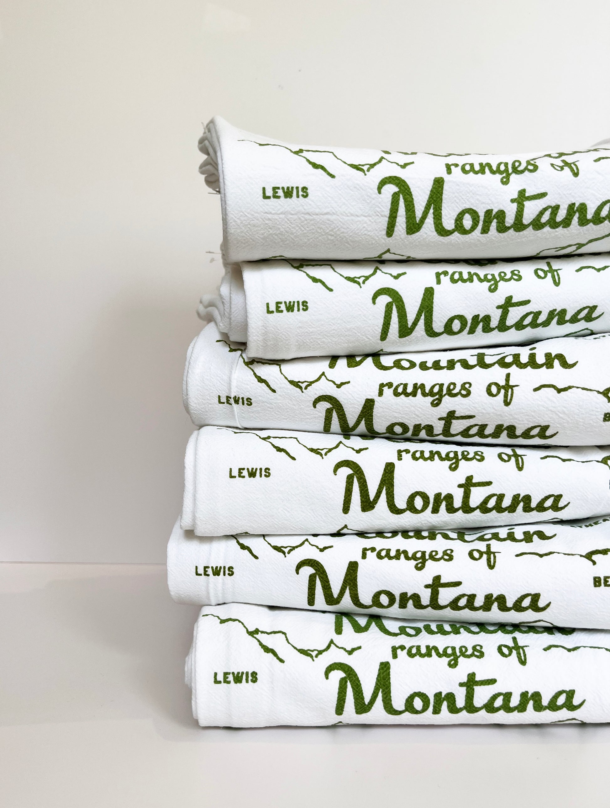 Mountain Ranges of Montana Cotton Kitchen Towel – The Coin Laundry Print  Shop