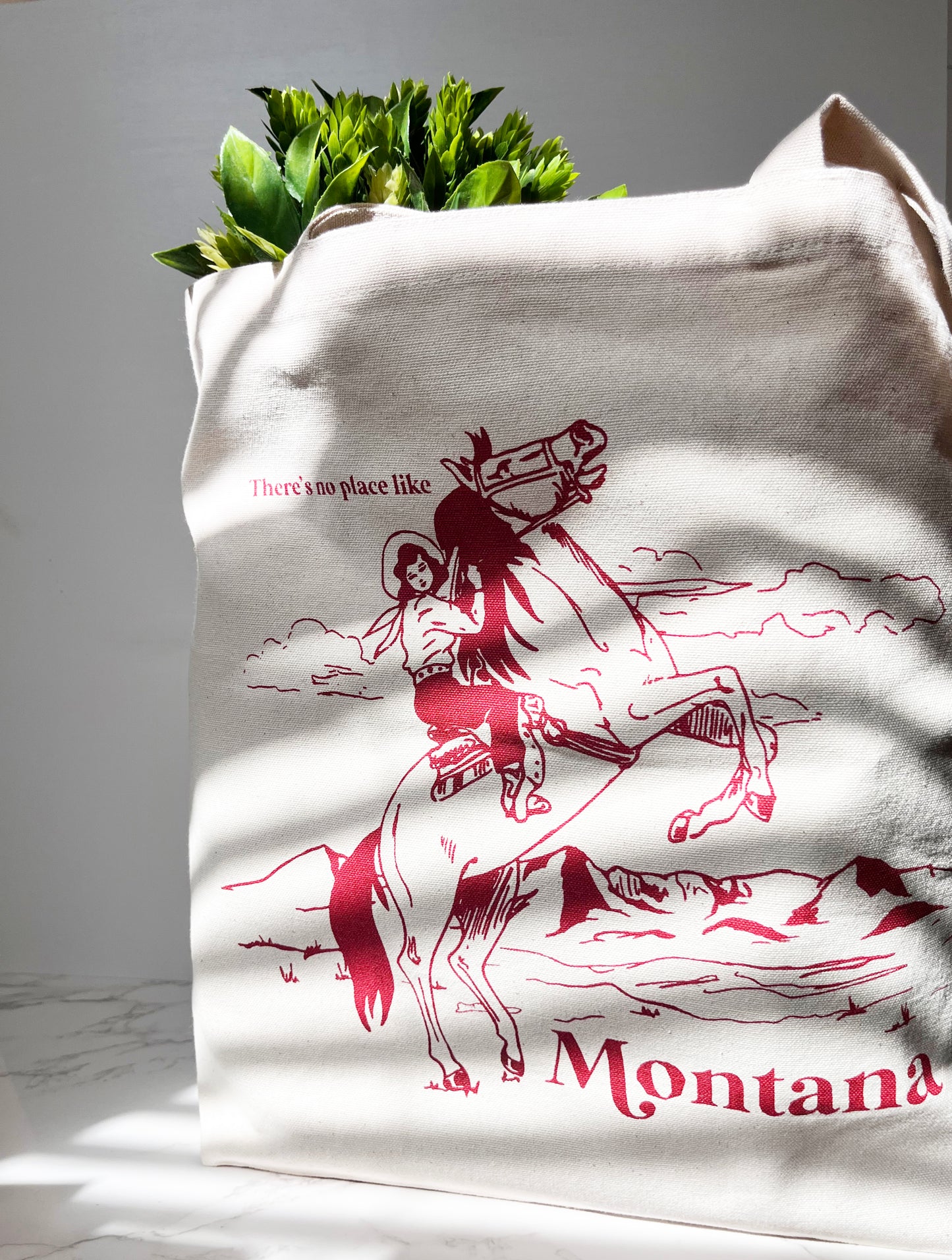 There's No Place Like Montana Canvas Tote