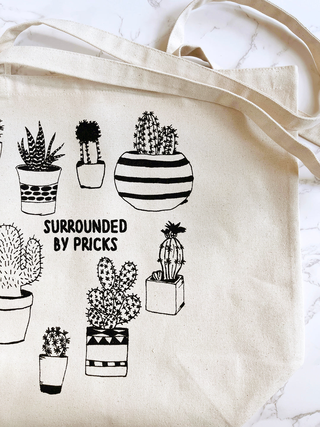 Surrounded by Pricks Farmers Market Tote