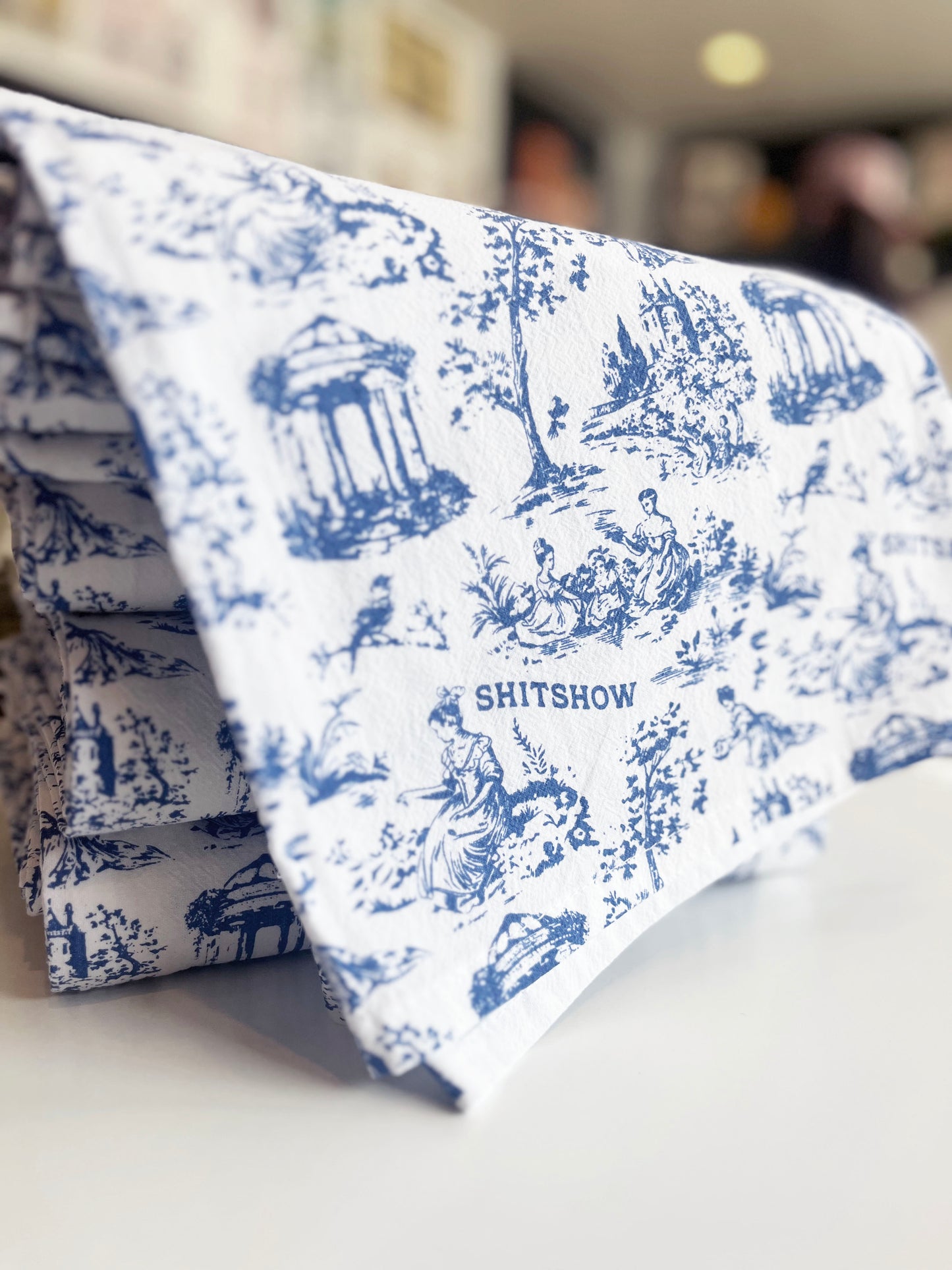 Shit Show Toile Kitchen Towel