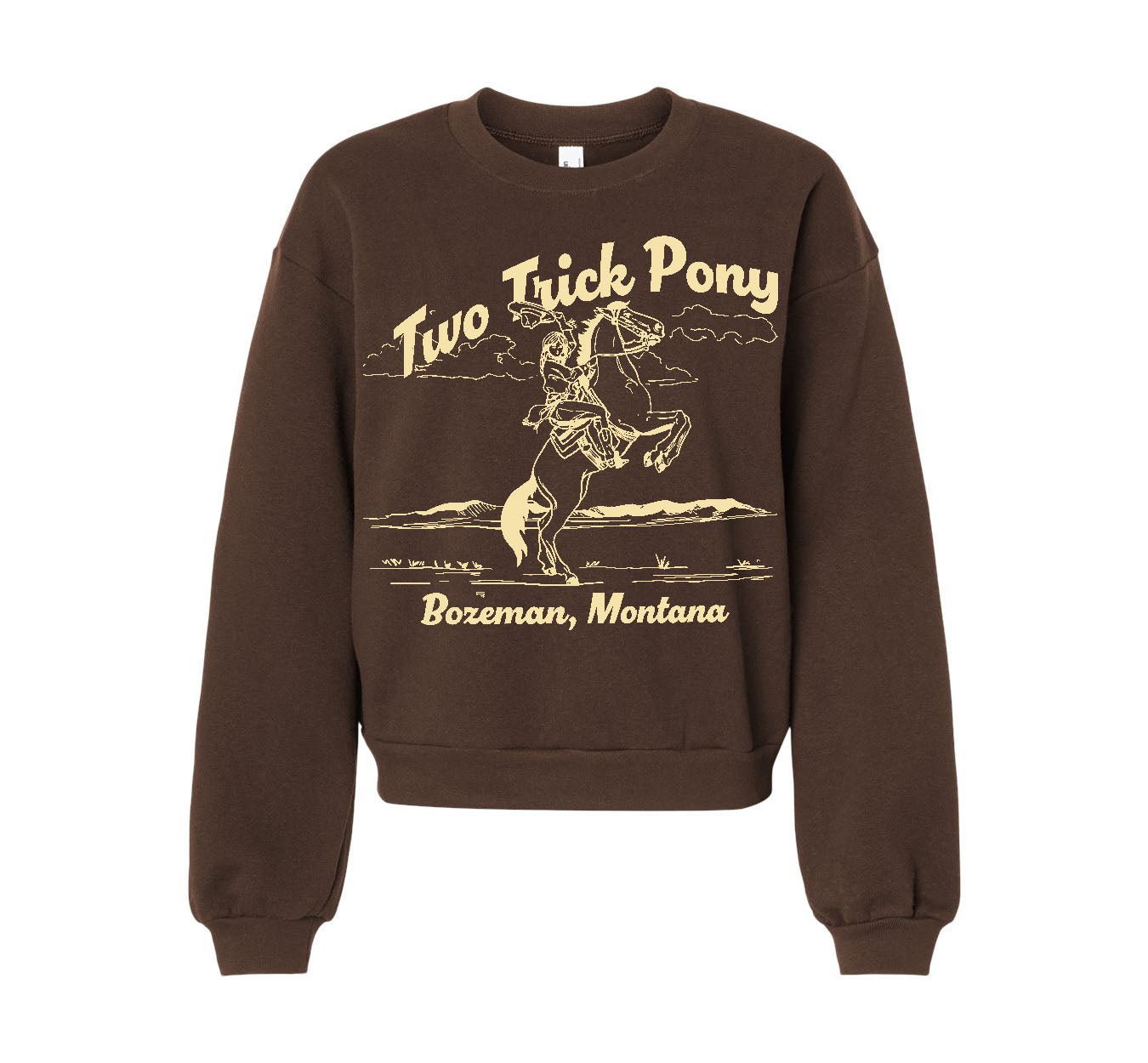 Two Trick Pony Women's Crew Neck Sweatshirt - Brown