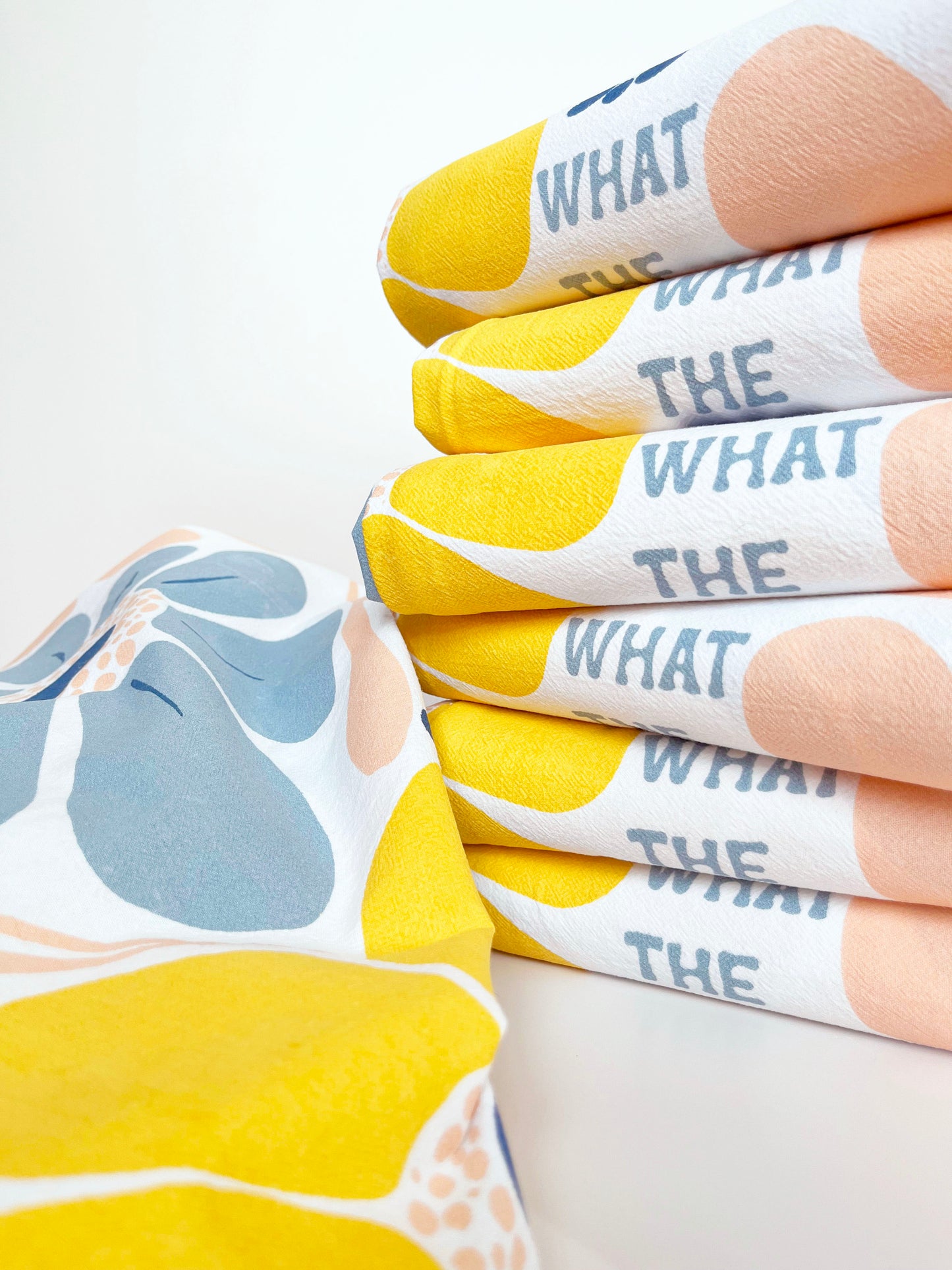 What the Shit Colorful Floral Kitchen Towel
