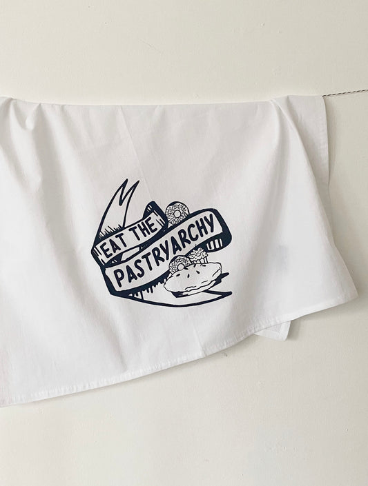 dish towel pastry pie donut muffin eat the pastryarchy screen print funny